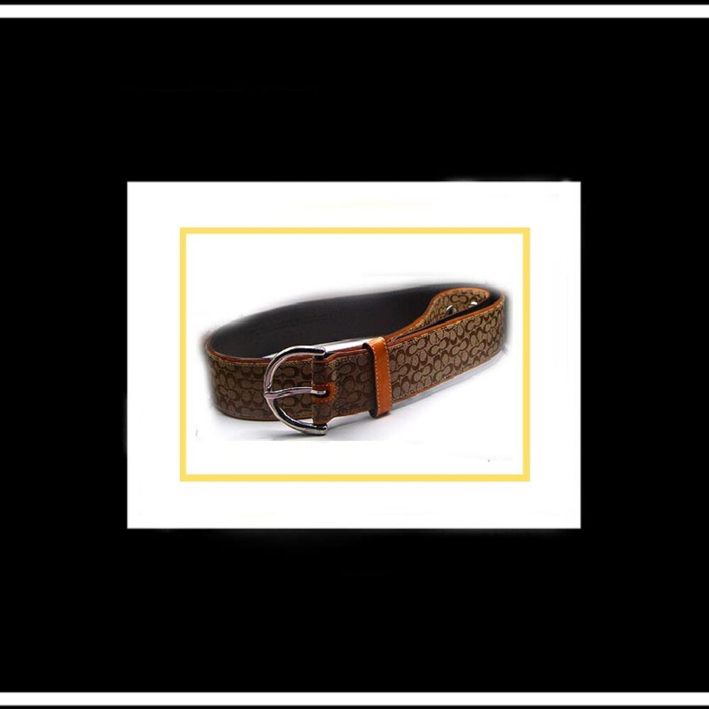 New Rare & Unique High Grade Genuine Leather Woven Authentic Coach Belt